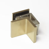 Forge Frameless Shower Screen Bracket Glass to Wall 90 Degrees Adjustable - Brushed Brass